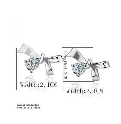 Zircon Bow Earrings