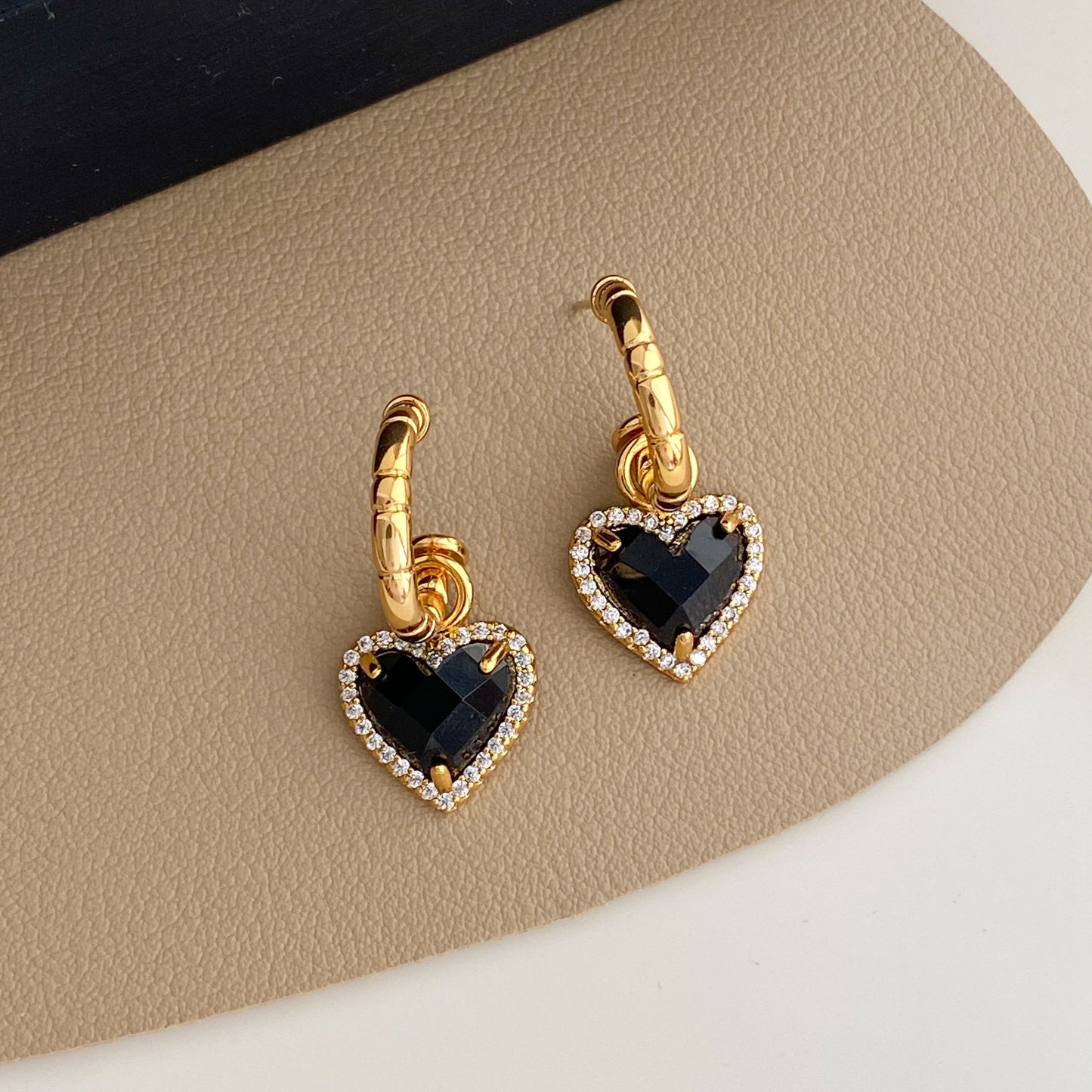 C-shaped Heart Earrings