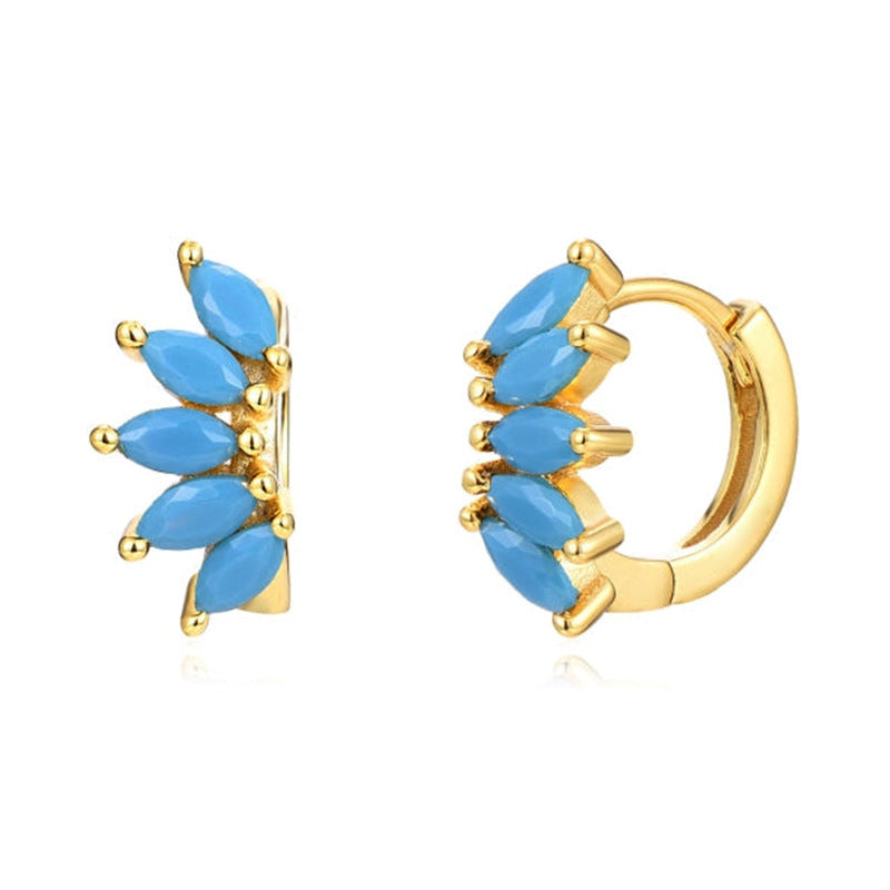 Fan Gem Earrings