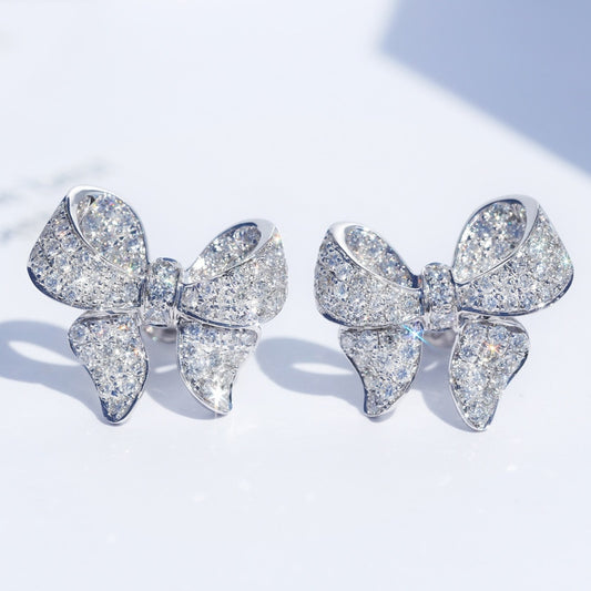 Zircon Bow Earrings
