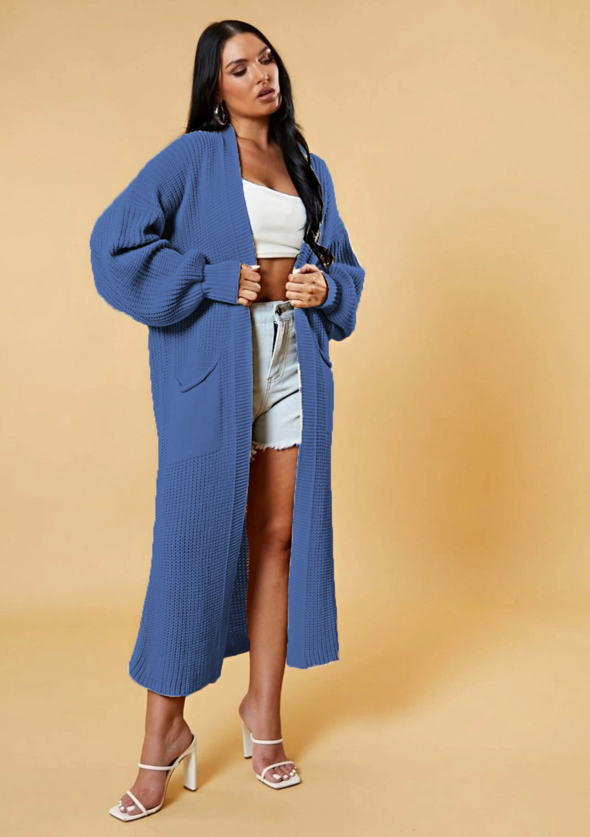 Plus Size Loose Long Coat Sweater
