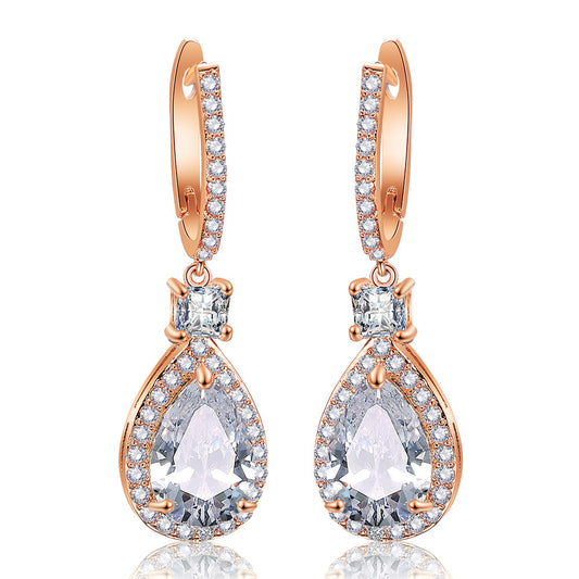 Bold Exaggerated Micro-pave Cubic Zirconia Earrings For Women