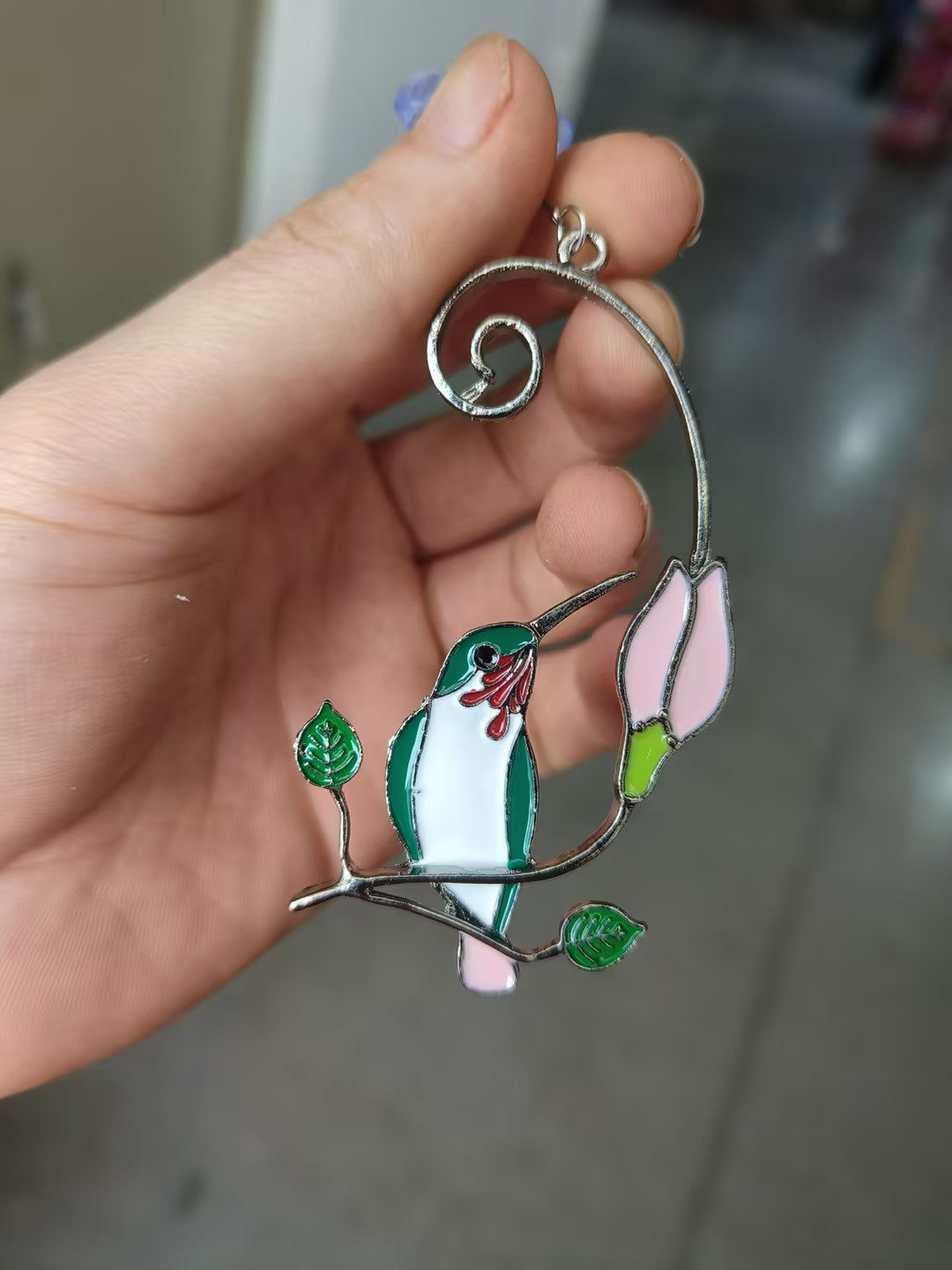 Hummingbird Stained Glass Suncatcher