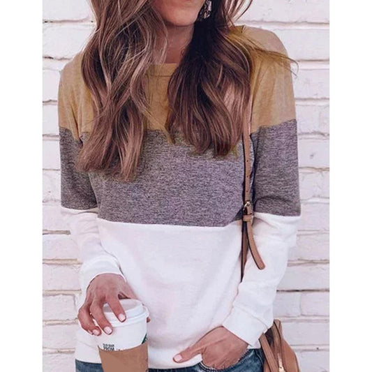 Casual cotton color long-sleeved bottoming shirt