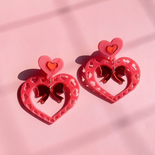Creative New Hollow Love Earrings