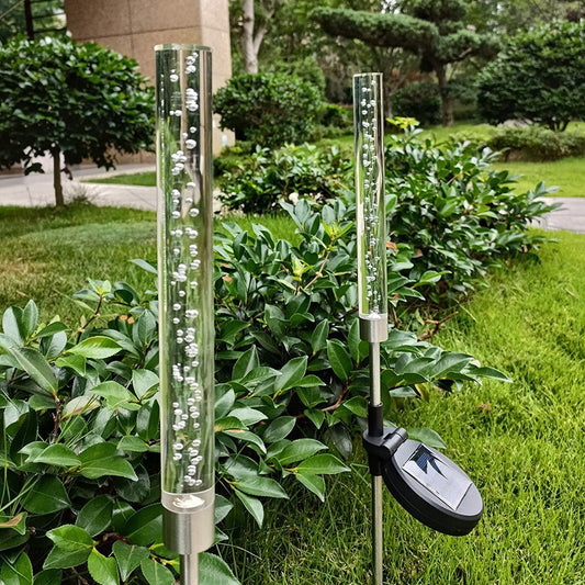 Colorful SlowFlash Crystal Bubble Stick Solar Energy Lawn Lamp
