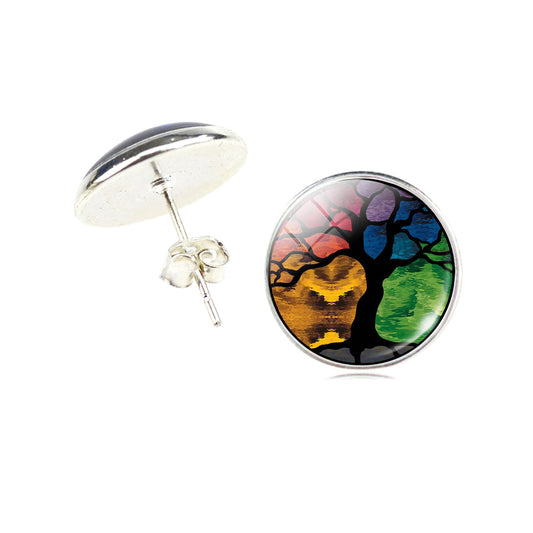 Tree of Life glass earrings