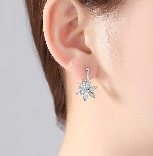 Zircon Floral Earrings