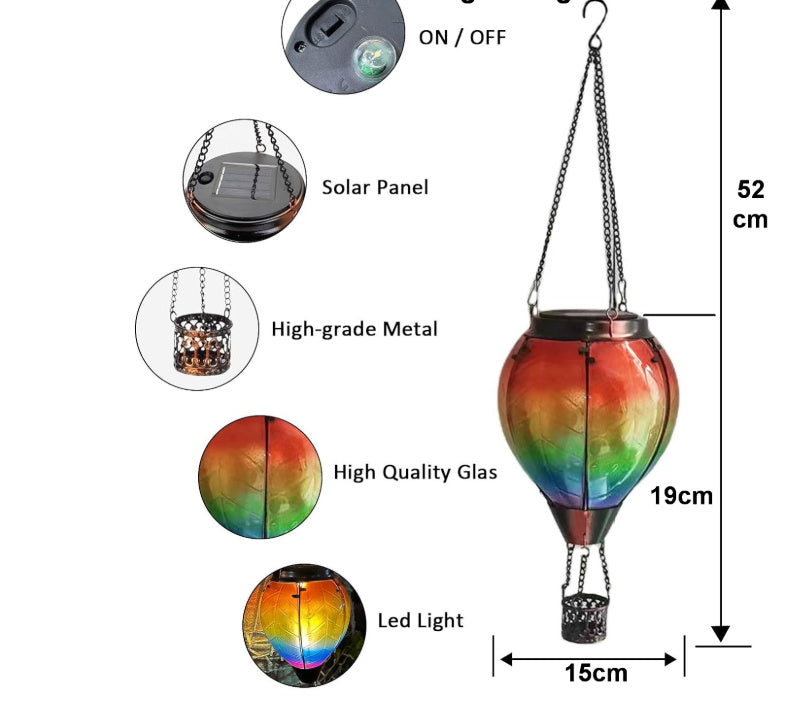 Solar Hot Air Balloon Light Water Drop Light