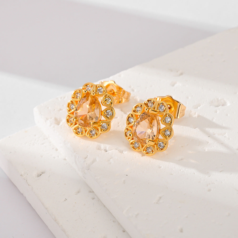 Zircon Stud Earrings