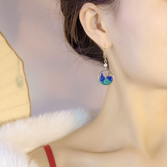 Flowing Mountain Drop Earrings
