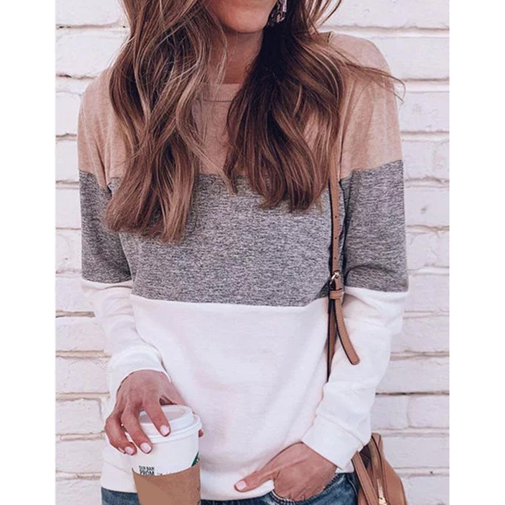 Casual cotton color long-sleeved bottoming shirt