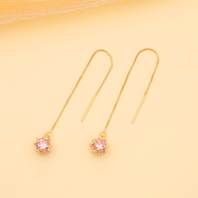 Cubic Zircon Earrings Female Personality Creative Fashion Earrings