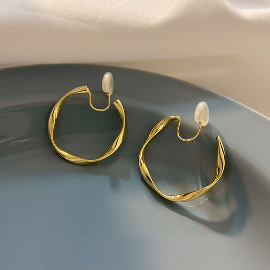 Wave Hoop Earrings