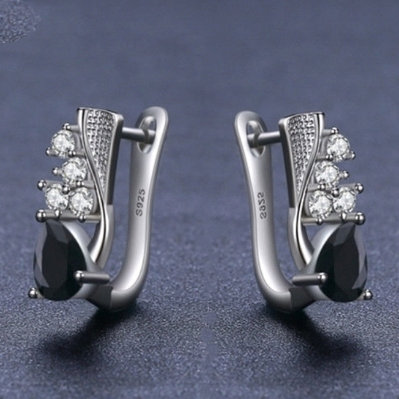 Drop-shaped Earrings Micro Rhinestone