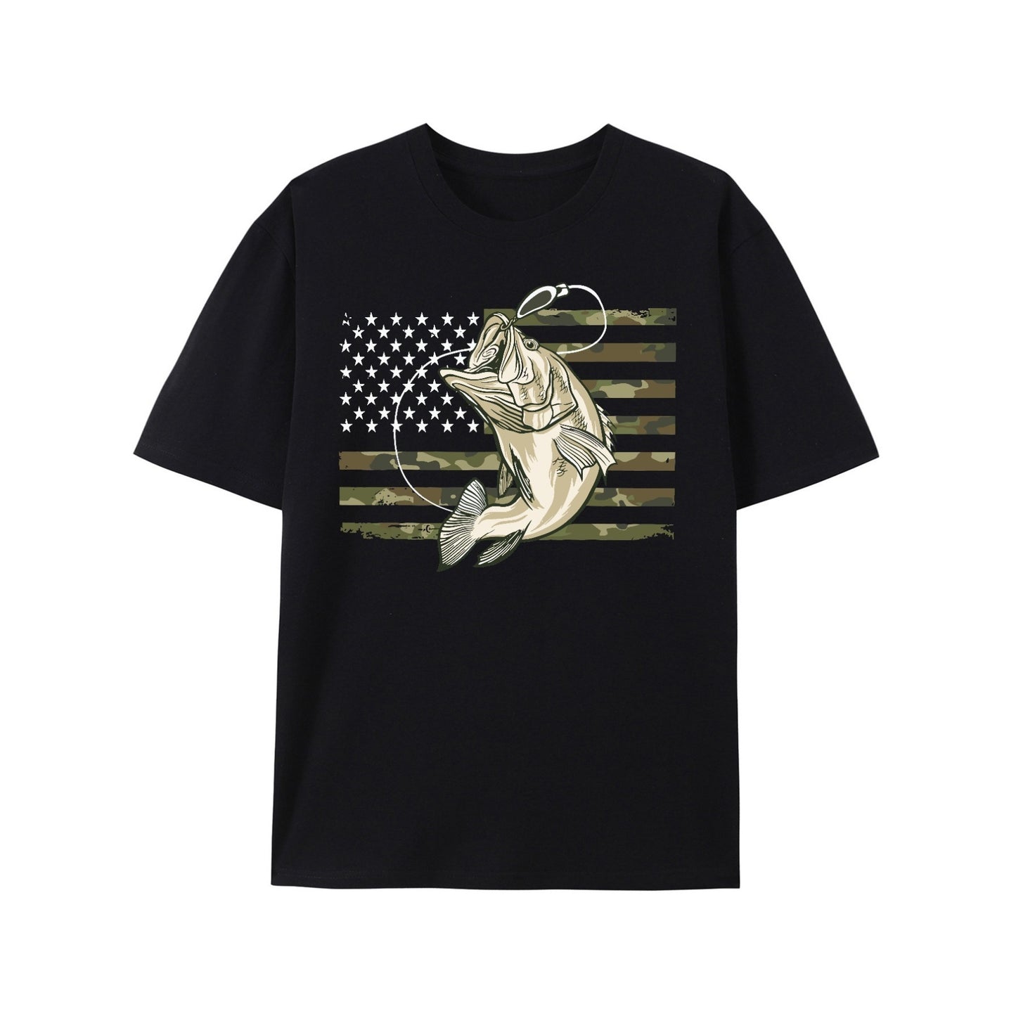 Men's American Flag Camouflage Bass T-shirt