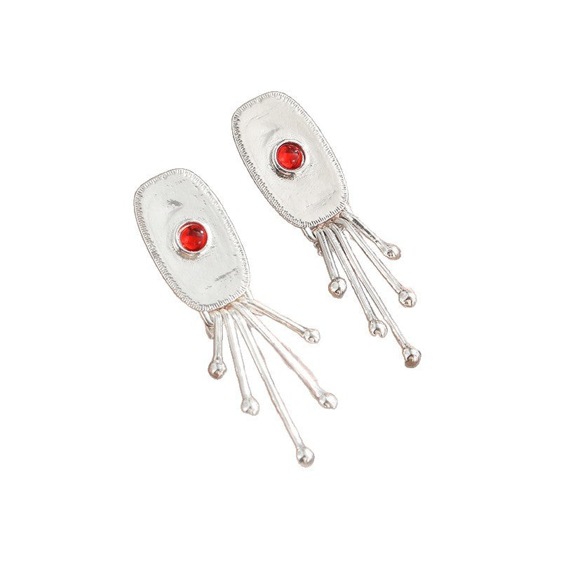 Ellipse Fringe Pendant, Artistic, Simple, Elegant, And Unique Design Earrings