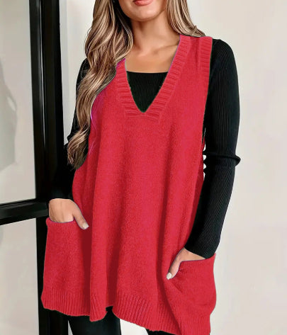 Plus Size Sleeveless Pullover