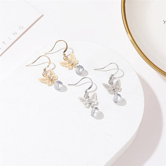 Zircon Butterfly Earrings