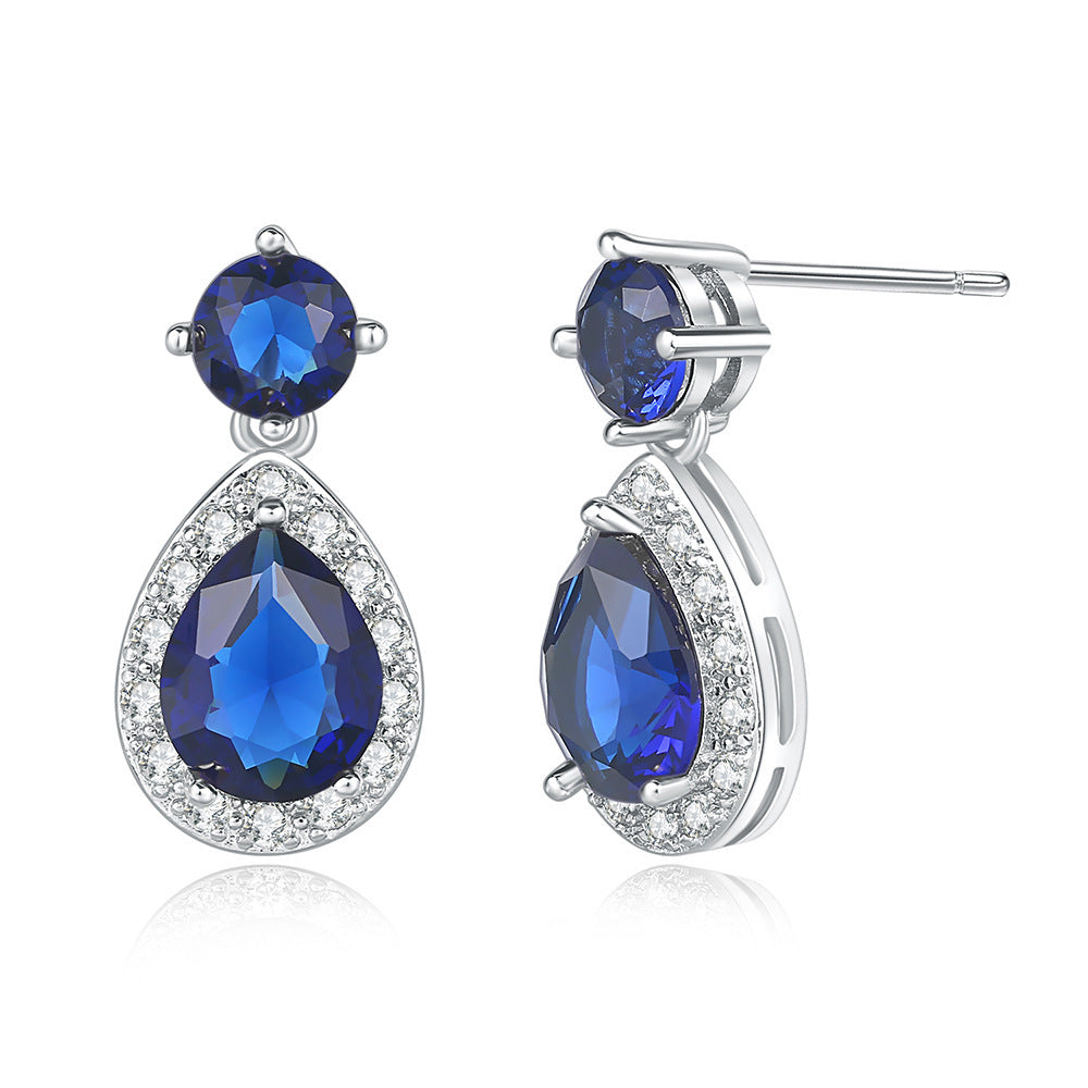 Drop-shaped Crystal Earrings