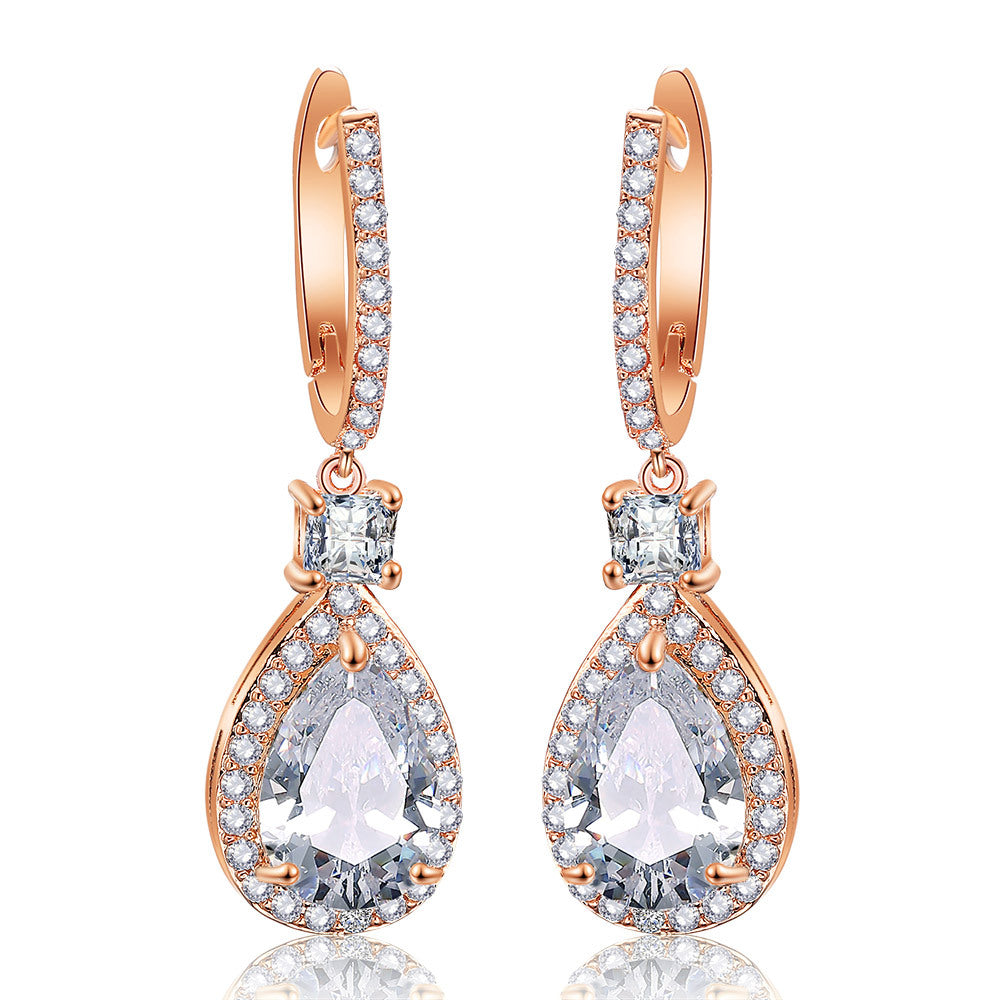 Bold Exaggerated Micro-pave Cubic Zirconia Earrings For Women