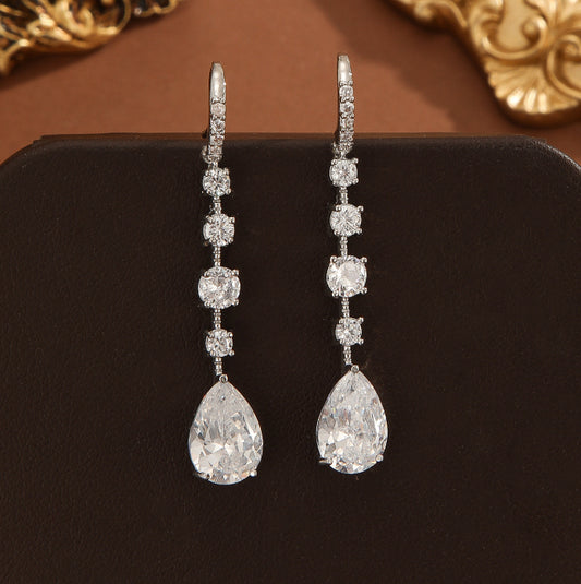 Tear-shaped Drop Earrings