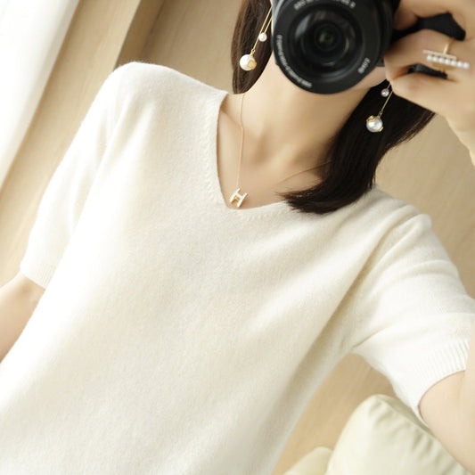 Round Neck Loose Base T-Shirt Women