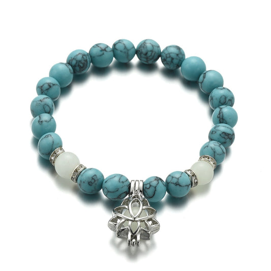 Luminous Lotus Natural Energy Stone Bracelet