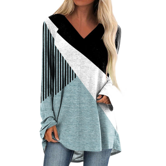 Quality Stitching Long Sleeve V-neck Shirt