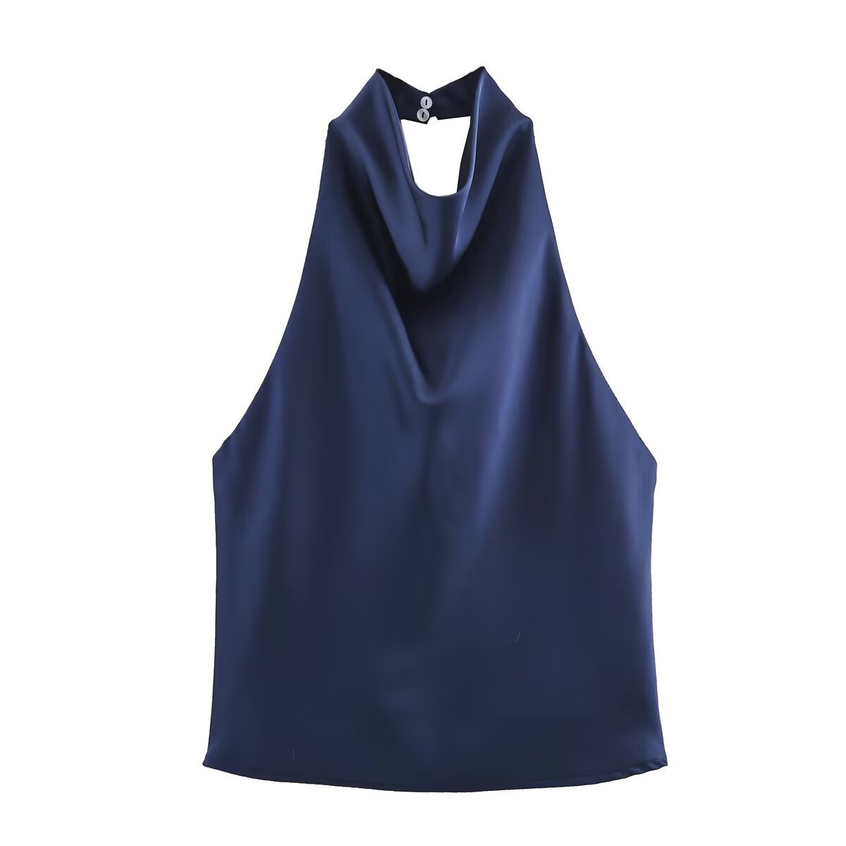 Stylish Silk-satin Textured Halterneck Camisole