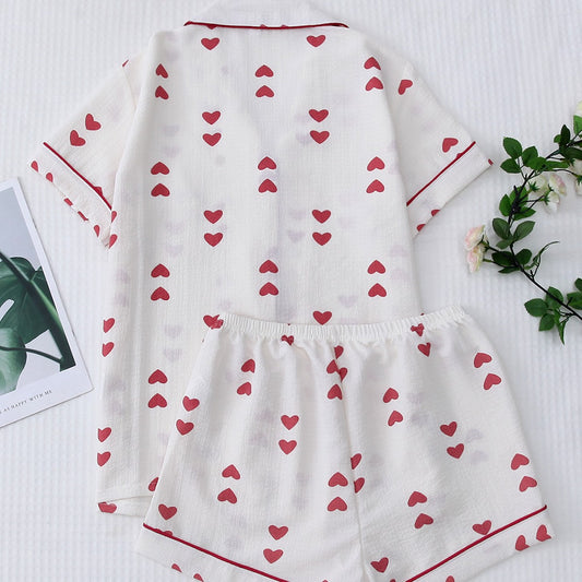 European And American Love Strawberry Multi-color Pajamas Homewear