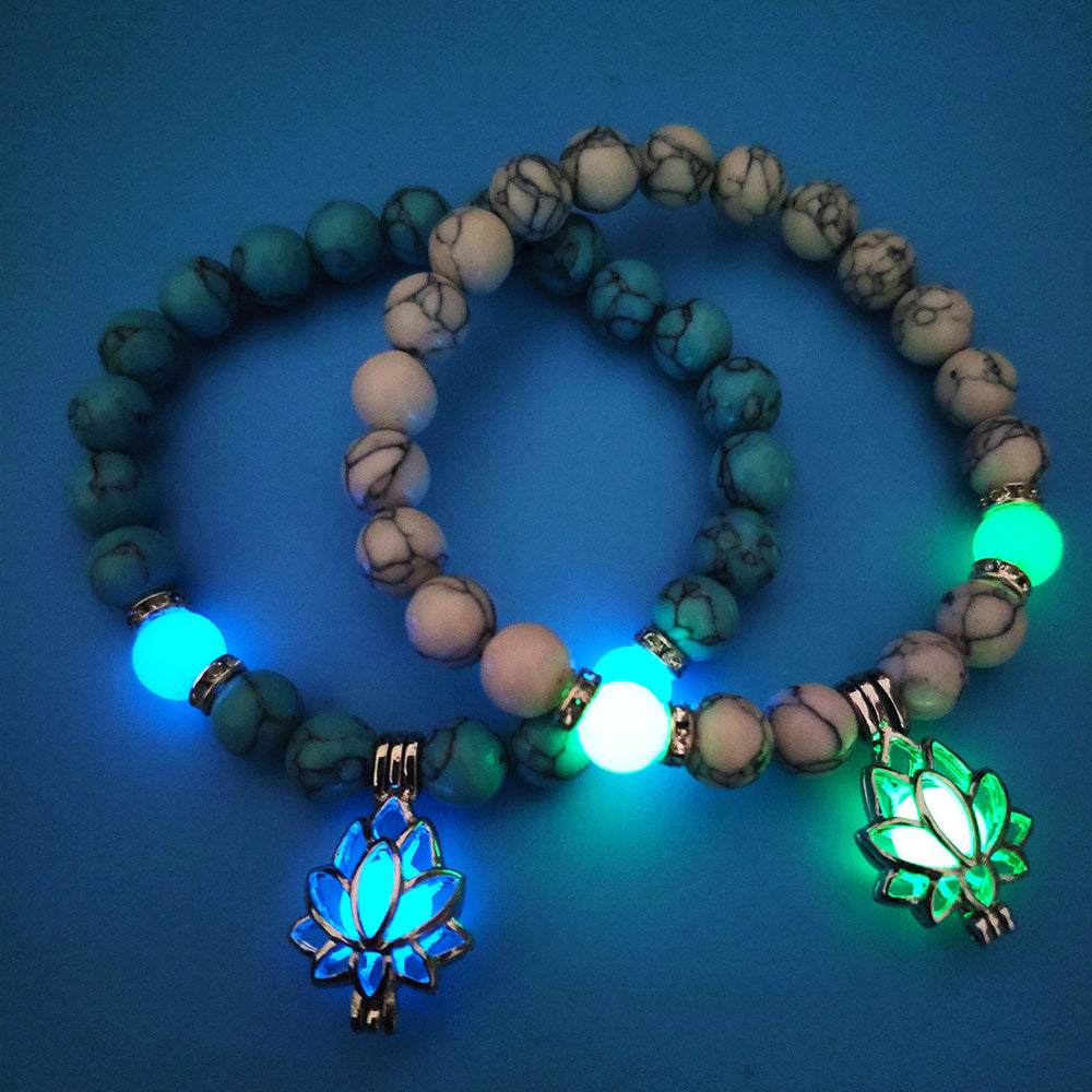 Luminous Lotus Natural Energy Stone Bracelet