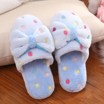 Bowknot Polka-Dot slippers