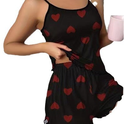 Love Women's Pajamas Two-piece Set Homewear With Braces