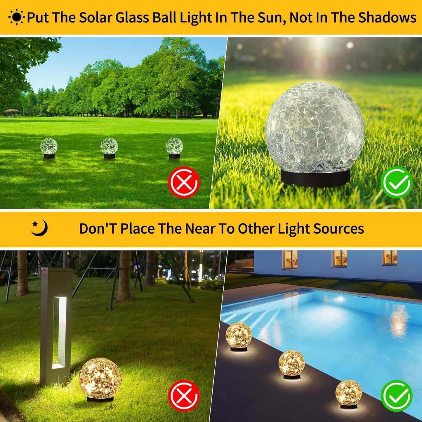 Solar “Cracked Orb” Landscape Lights