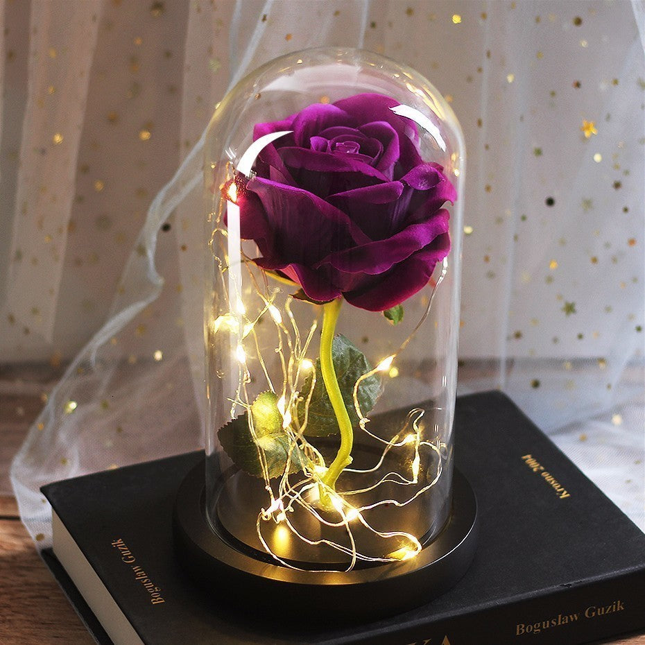Simulation Rose w/Glass Cover LED