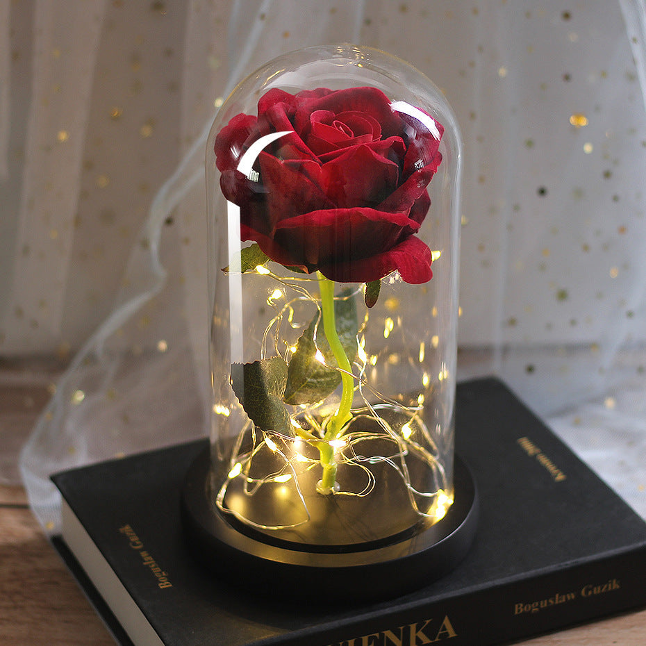 Simulation Rose w/Glass Cover LED