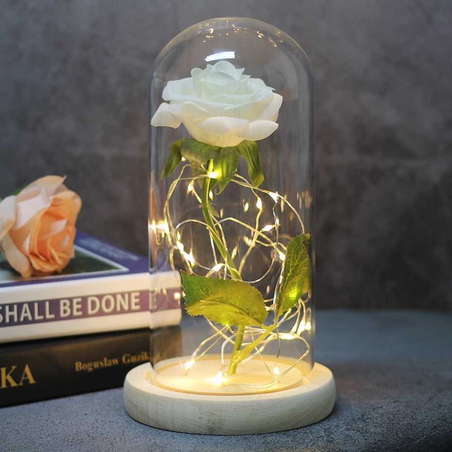 Simulation Rose w/Glass Cover LED