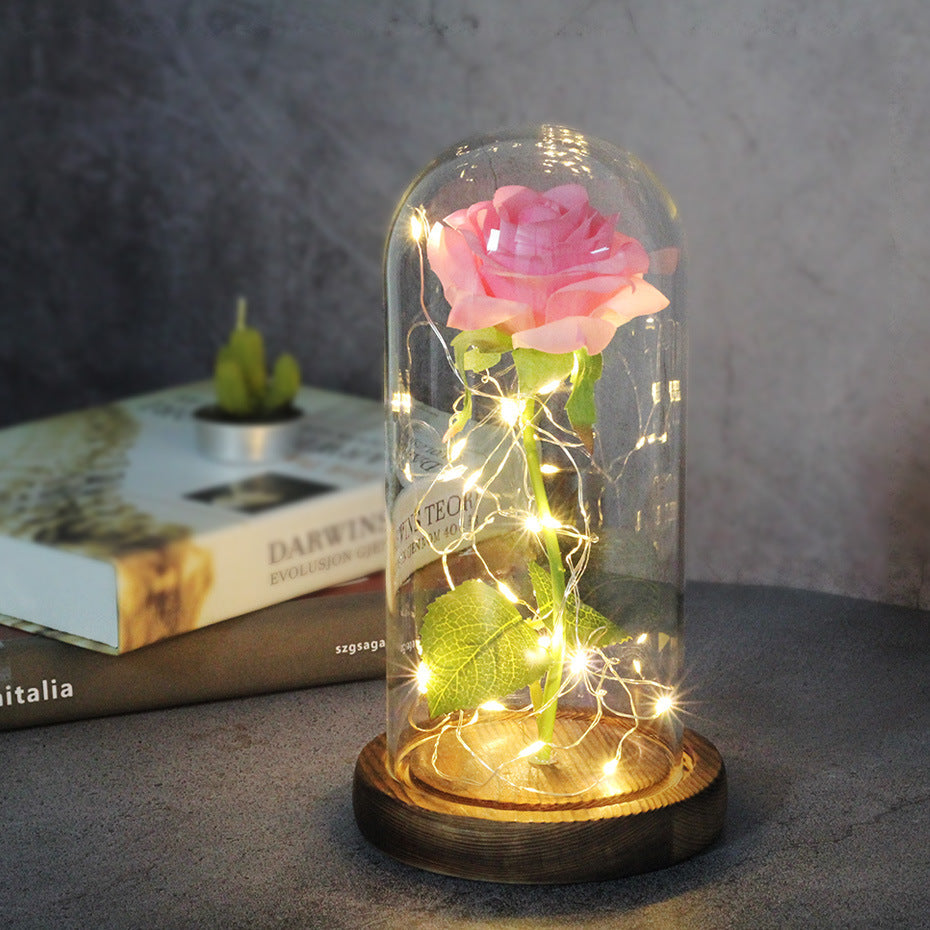 Simulation Rose w/Glass Cover LED