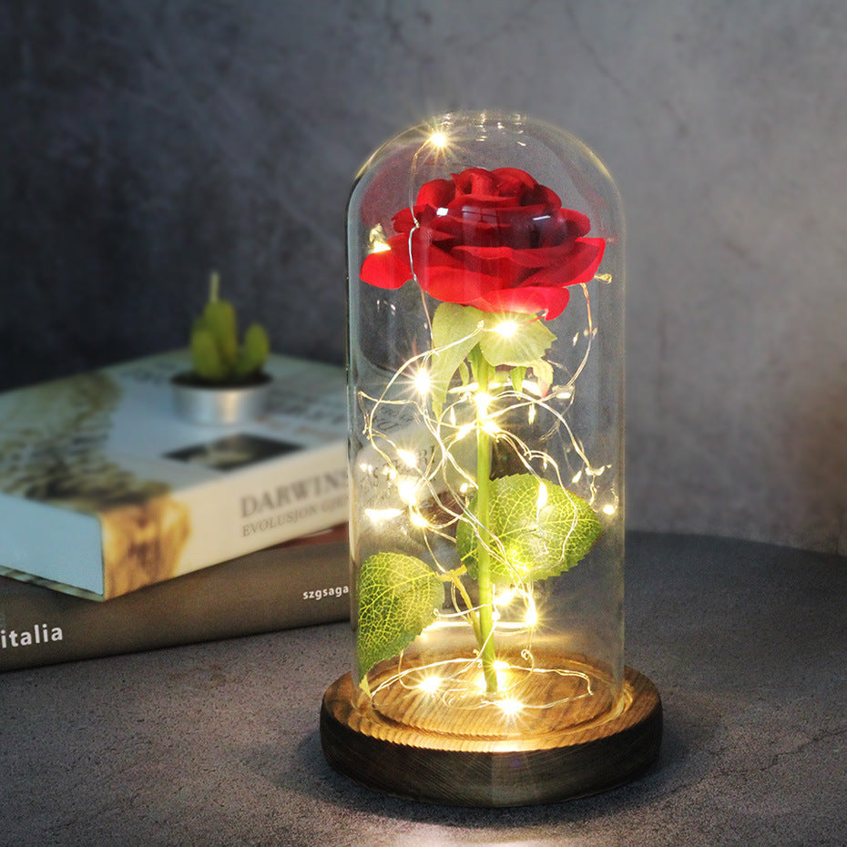 Simulation Rose w/Glass Cover LED