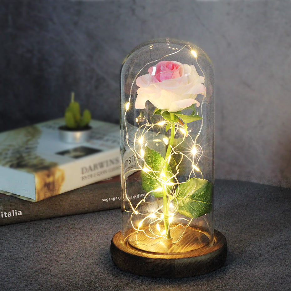 Simulation Rose w/Glass Cover LED