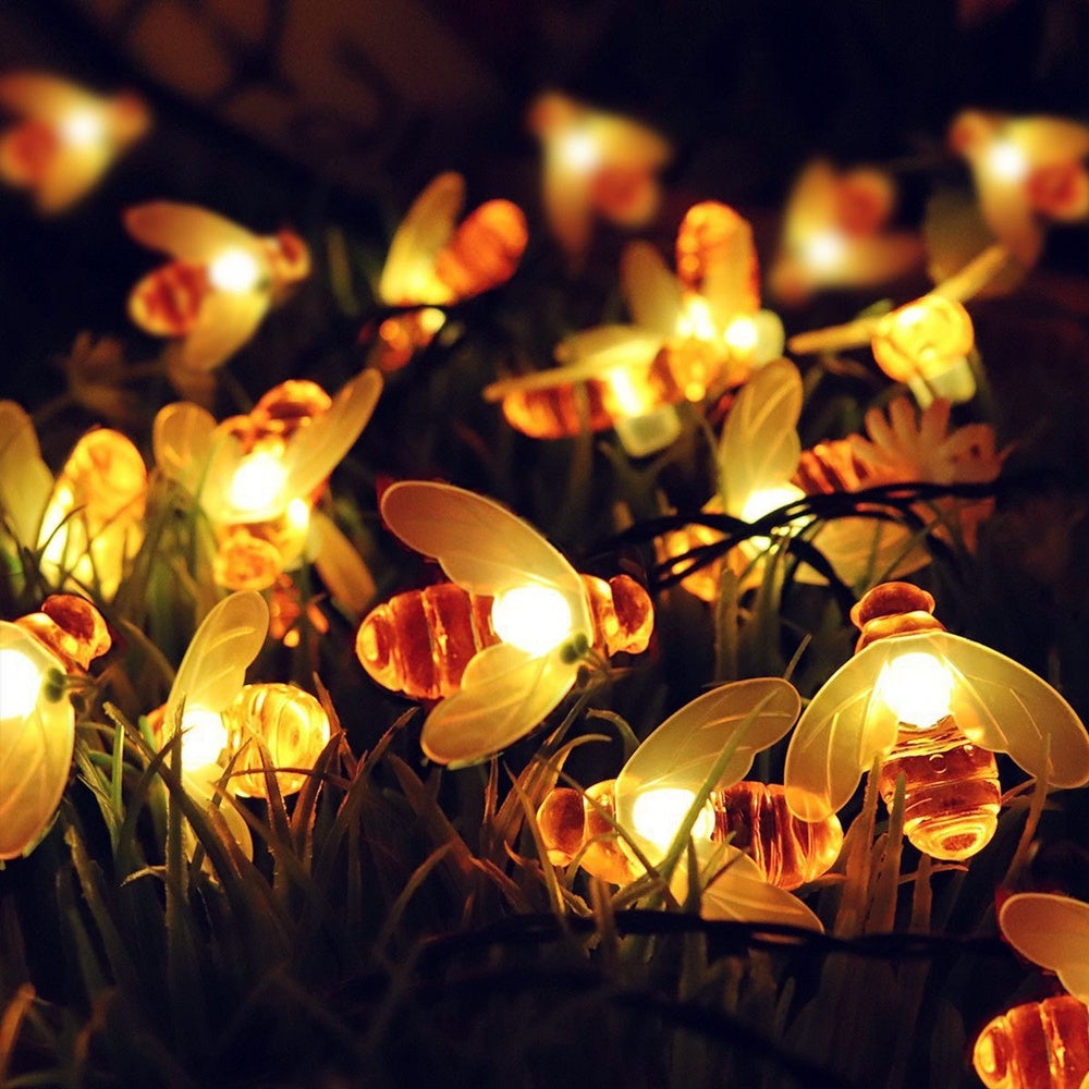 LED Outdoor Bees String Lights Solar