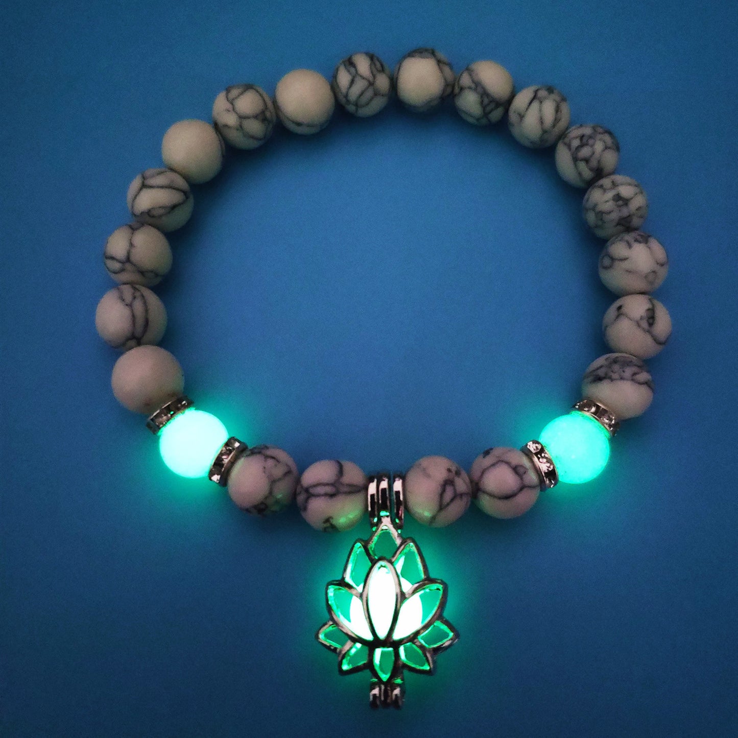 Luminous Lotus Natural Energy Stone Bracelet