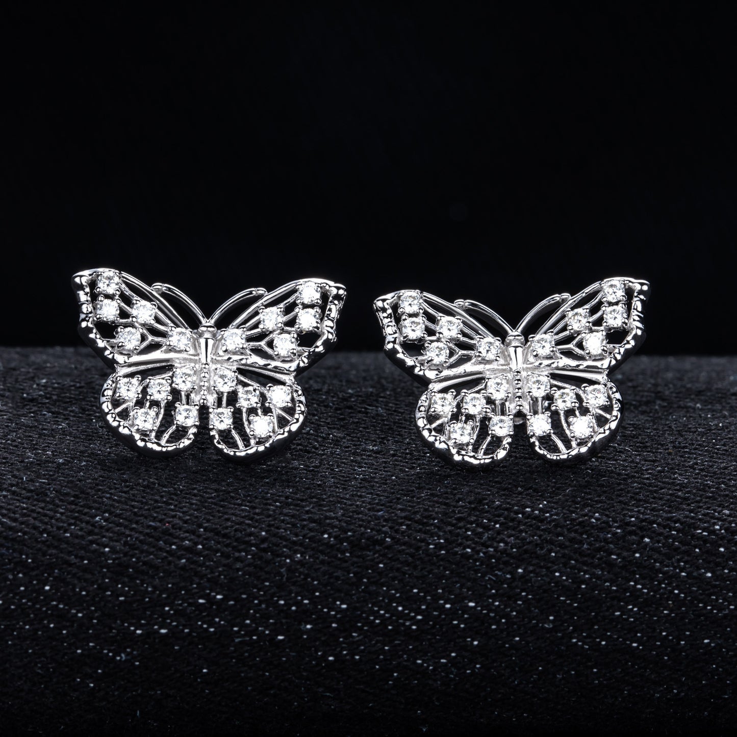 Butterfly Hollow Stud Earrings S925 Silver Stud