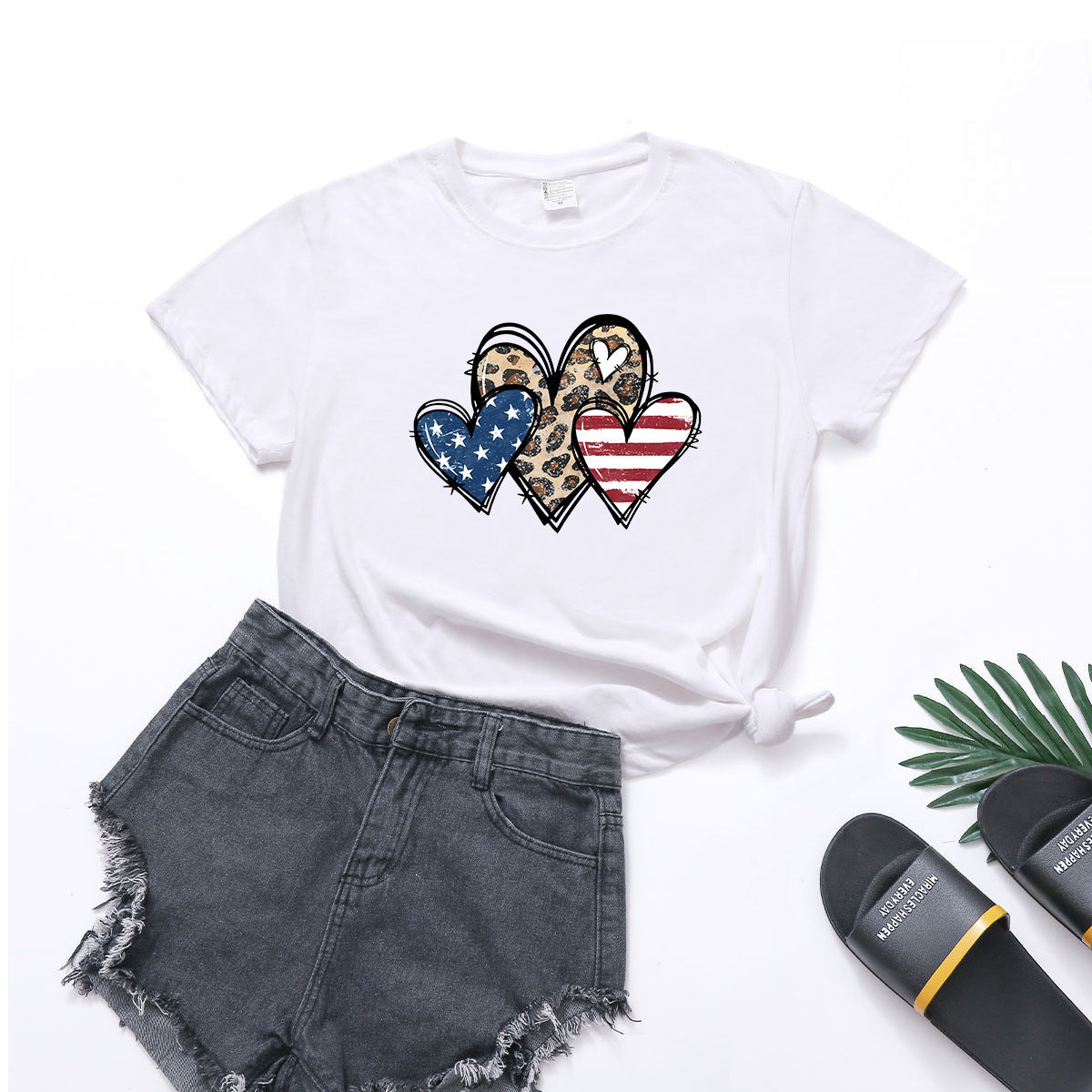 Star Stripes Independence Day Short Sleeve Top