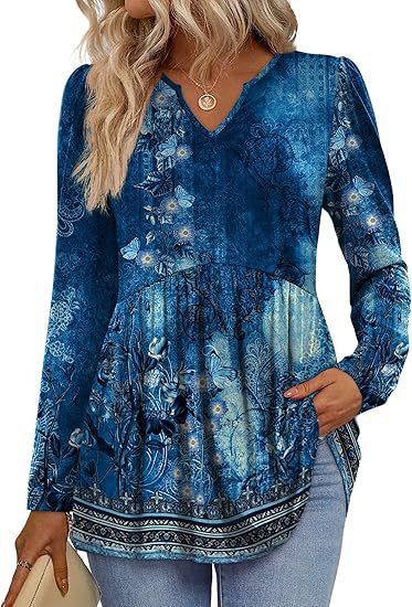 Womens Long-sleeve Autumn Blouse, Doll-style