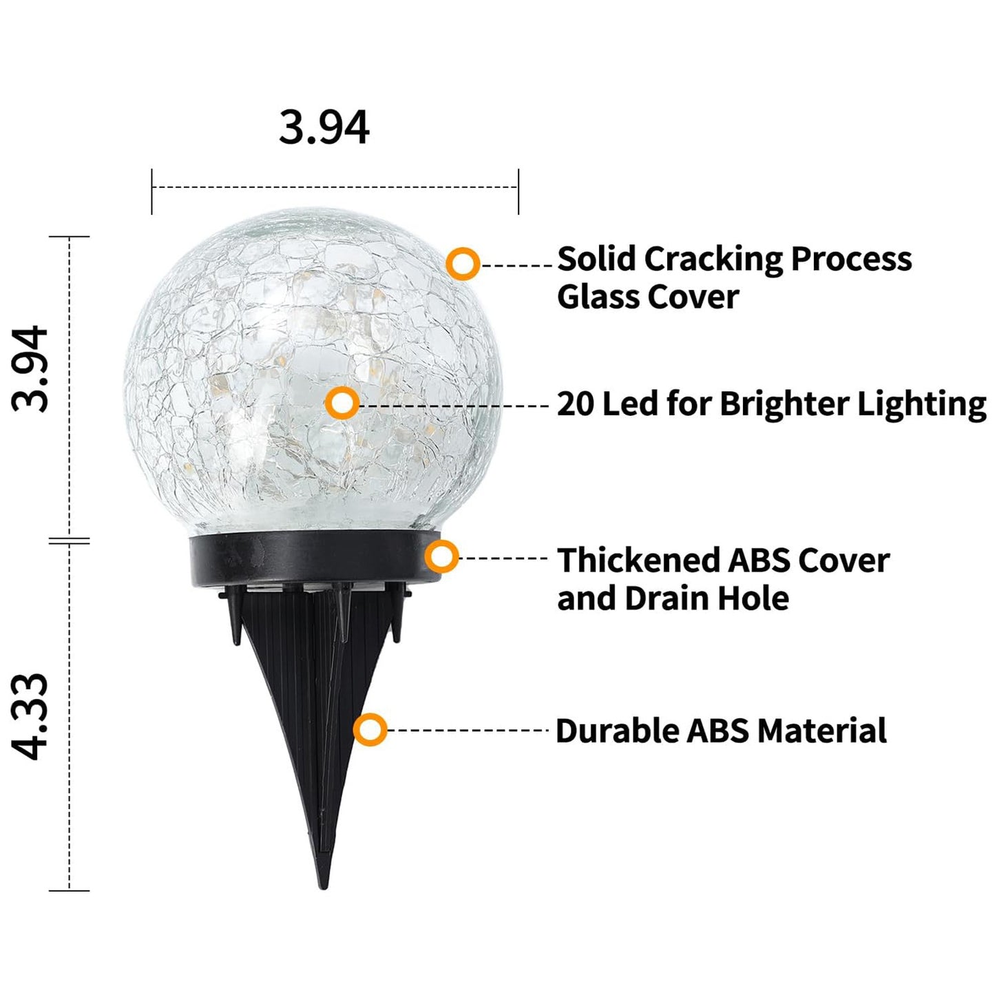 Solar “Cracked Orb” Landscape Lights