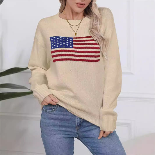American Flag Retro Sweater