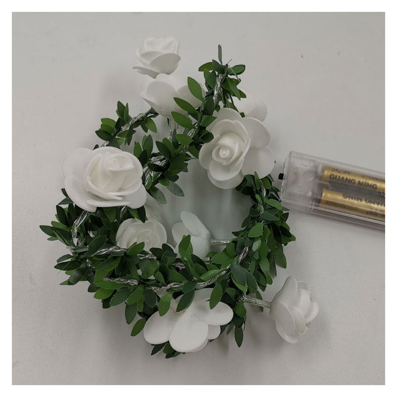 USB White Rose Garland