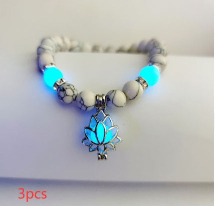 Luminous Lotus Natural Energy Stone Bracelet